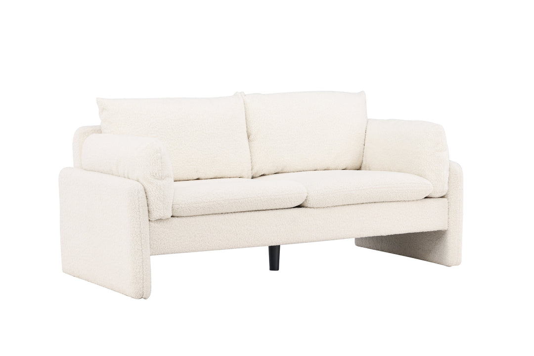 VENTURE DESIGN Vindel 2 pers. sofa hvid polyester bamsestof