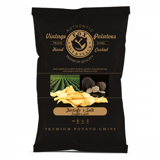 Vintage Potatoes, Fox 40 Gr. Truffle And Salt ✔ Kæmpe udvalg i  Barlife ✔ Billig fragt og hurtig levering 2 - 5 hverdage - Varenummer: BAR-682251 / Ean: '8007537006644 på lager - Udsalg på Delikatesser | Snacks | Chips Spar op til 62% - Over 1247 kendte brands på udsalg