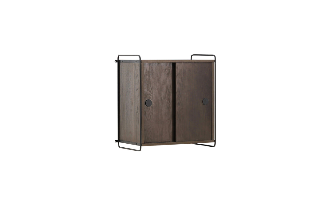 VENTURE DESIGN Paris vægskab m. 2 skydelåger mocca MDF 61x35x67,8cm