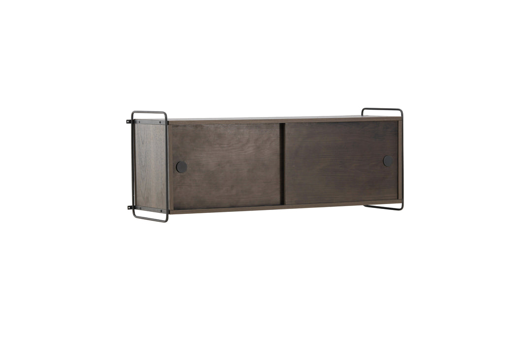 VENTURE DESIGN Paris vægskab m. 2 skydelåger mocca MDF 61x35 121x35x48cm