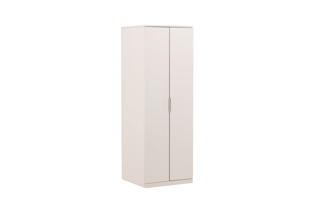 VENTURE DESIGN Nice garderobeskab m. 2 låger 1 bøjlestang og 1 hylde beige melamin