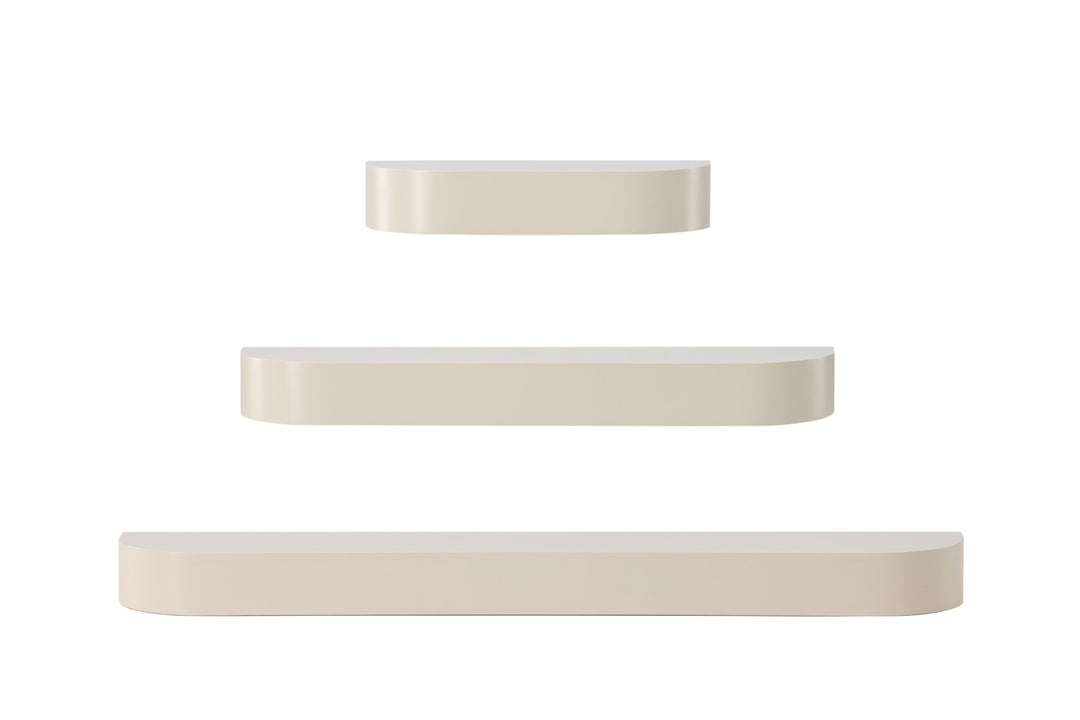 VENTURE DESIGN Glow væghylde beige MDF sæt med 3
