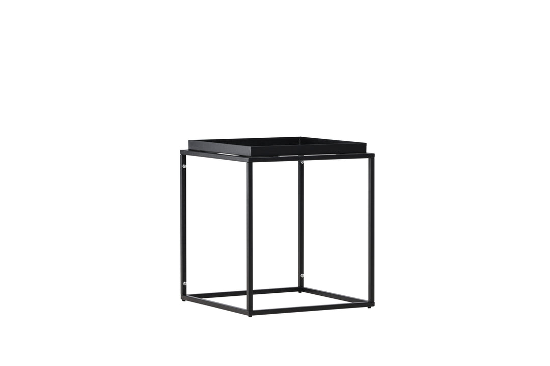 VENTURE DESIGN Porto Alegre sidebord kvadratisk sort stål 45x45