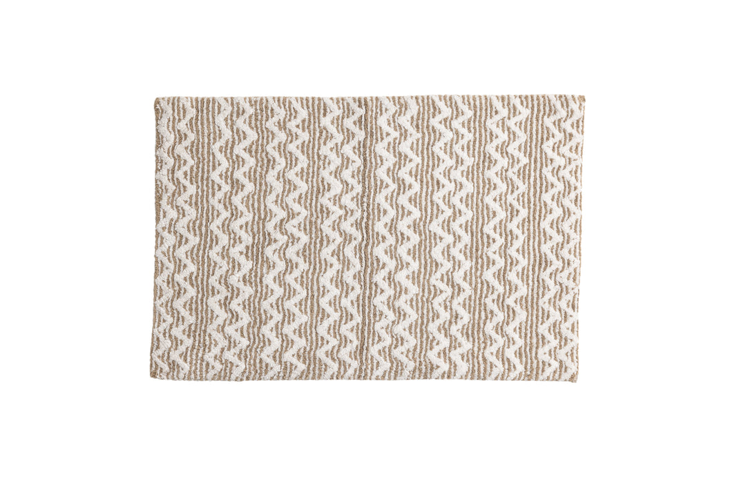 VENTURE DESIGN Philippa bademåtte rektangulær hvid/sand bomuld 60x90