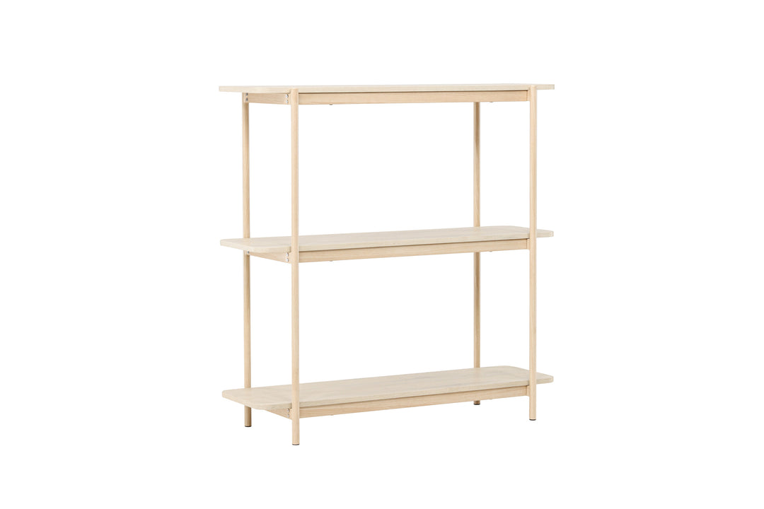 VIND COLLECTION Heim konsolbord m. 2 hylder hvidvasket MDF og stål 120x40