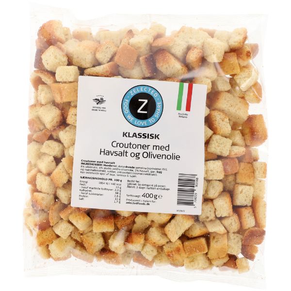 Produktbillede af Crouton Med Havsalt 400g Zelected på tilbud i premium kvalitet