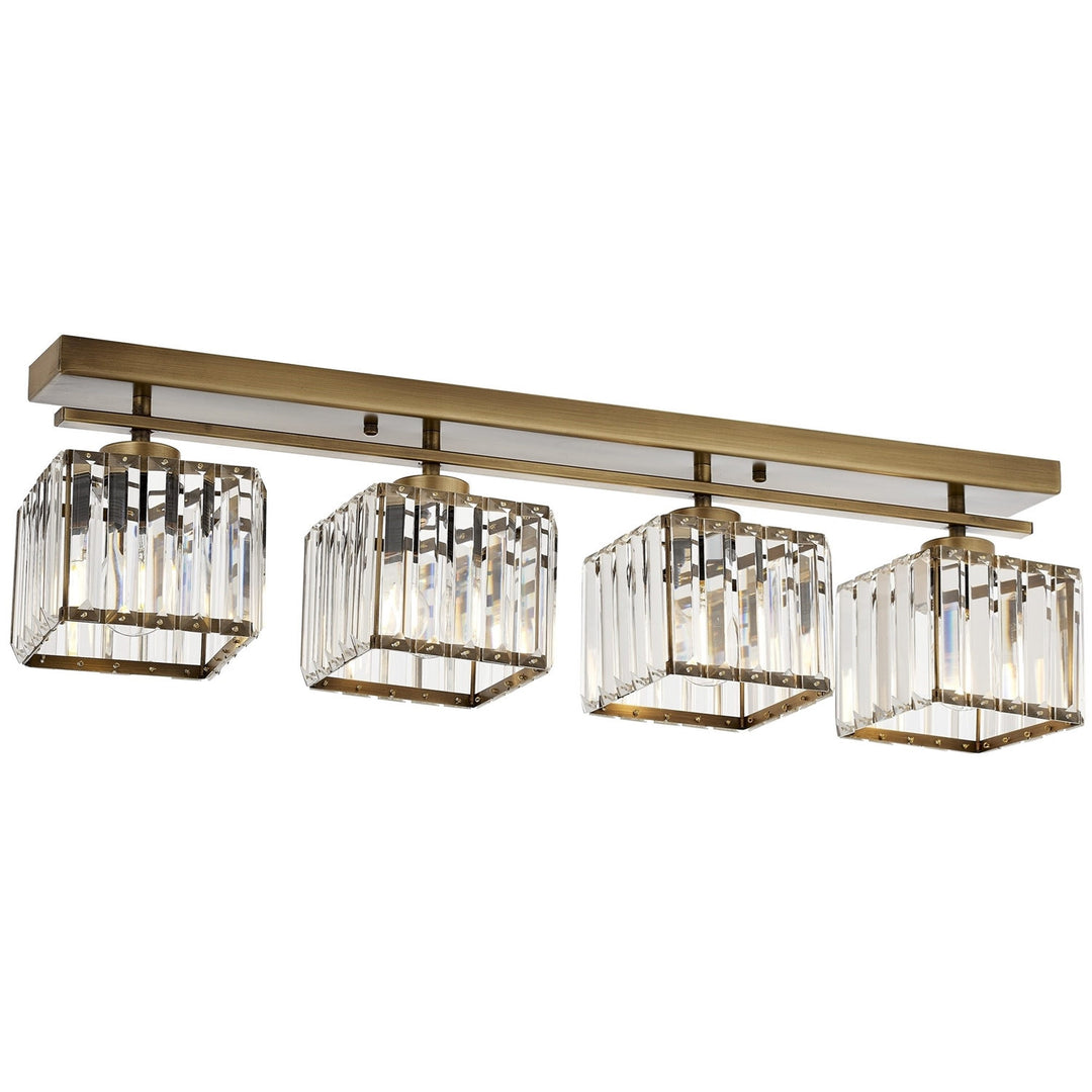 LUMI loftlampe guldfarvet krystal og metal