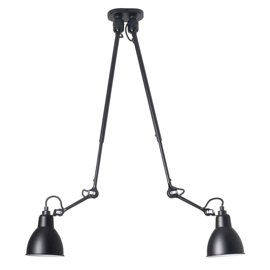 Produktbillede af 302 Double Loftlampe Sort Lampe Gras i premium kvalitet