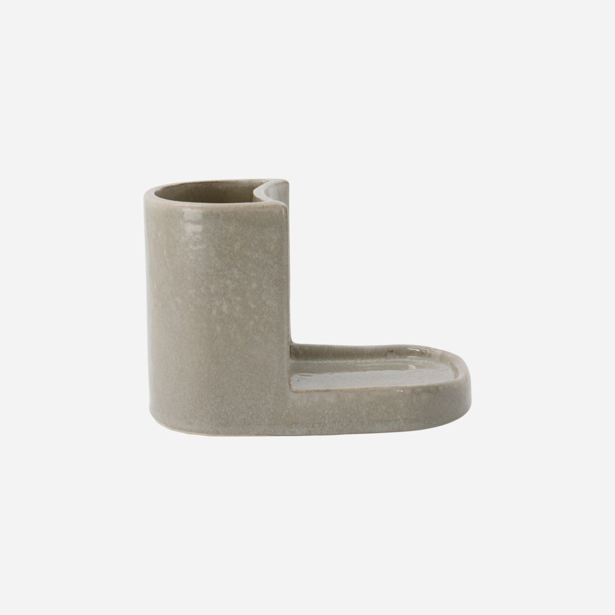 Produktbillede af Meraki Datura børste og sæbeholder Skallegrå i premium kvalitet