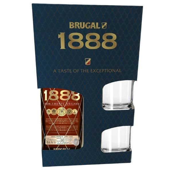 Brugal 1888 Doblemente AÃ±ejado Fl 70 M. 2 Glas ❤ Stort online udvalg i BRUGAL ❤ Billig fragt og hurtig levering 2 - 5 hverdage ❤ Varenummer: BAR-702039 / Ean: '7460855209141 på lager - Udsalg på Fødevarer, drikkevarer og tobak | Drikkevarer | Alkoholiske drikke | Spiritus | Rom Spar op til 65% - Over 400 kendte brands på udsalg