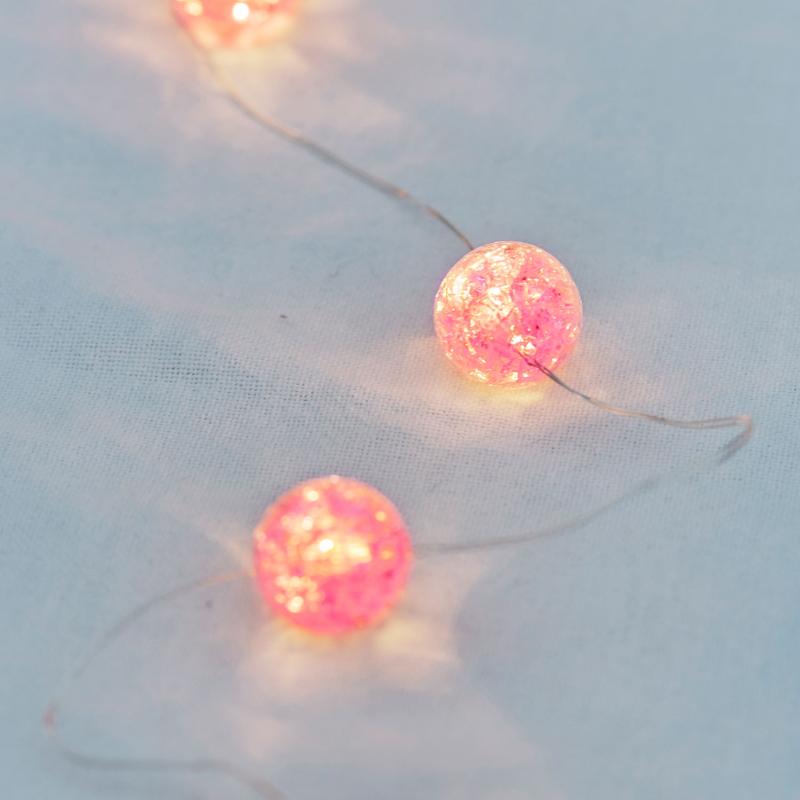 Produktbillede af Sirius Maja Kugle 20LED Lyserød 2m+30cm i premium kvalitet
