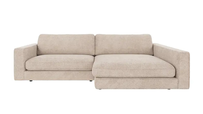 ROWICO Duncan 3 pers. modul sofa m. højre chaiselong lysegrå stof