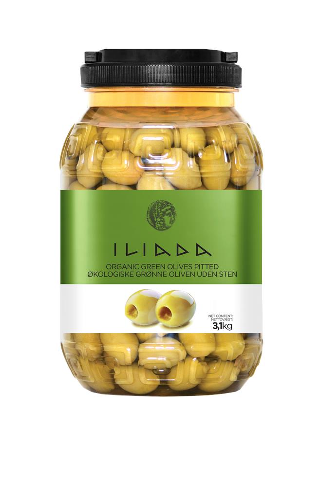 Produktbillede af Grønne Udstenede Oliven i Lake Øko Sp 3,1 Kg på tilbud i brug