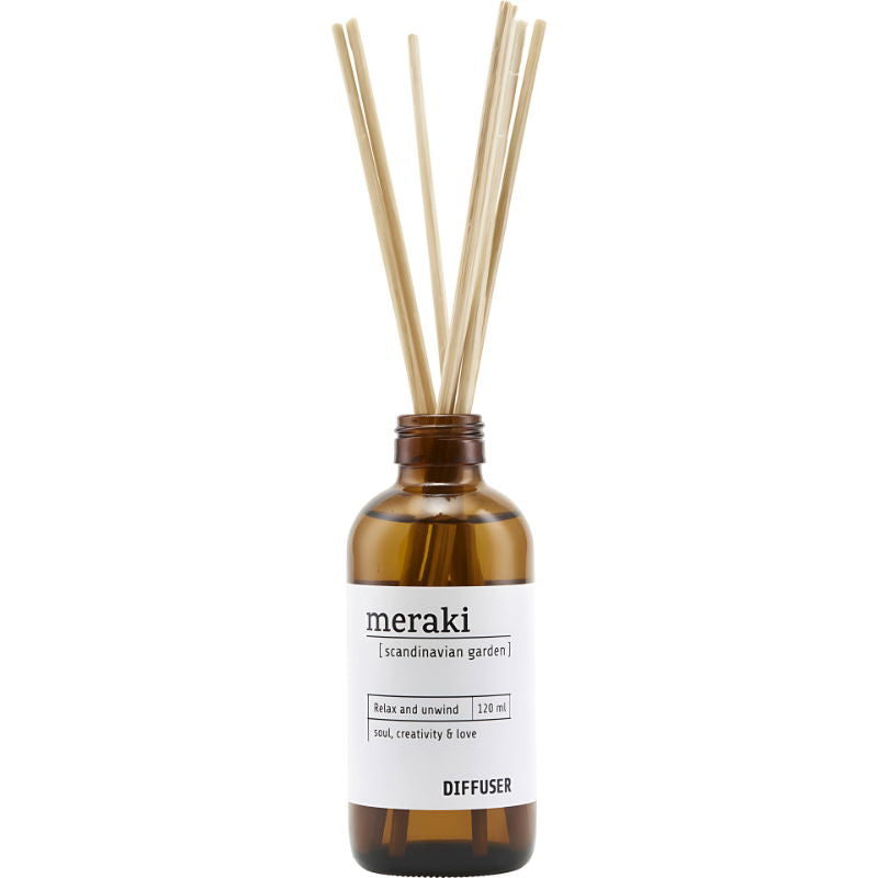 Produktbillede af Duftfrisker m. 7 Pinde Scandinavian Garden Brun Meraki på tilbud – premium kvalitet og detaljer