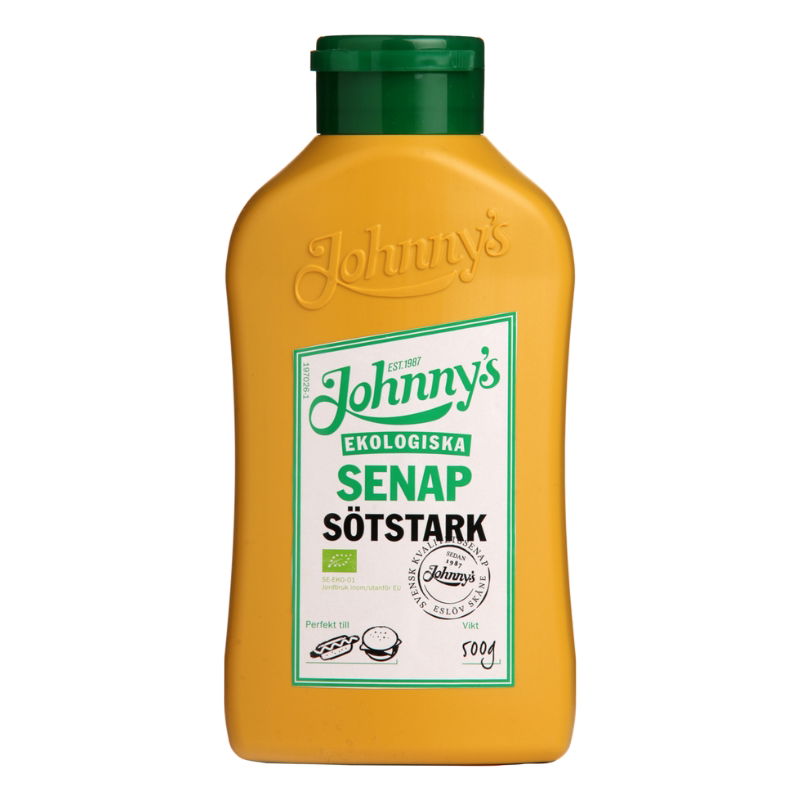 Produktbillede af Johnnys Sennep Sødstærk Økologisk 500g på tilbud i premium kvalitet