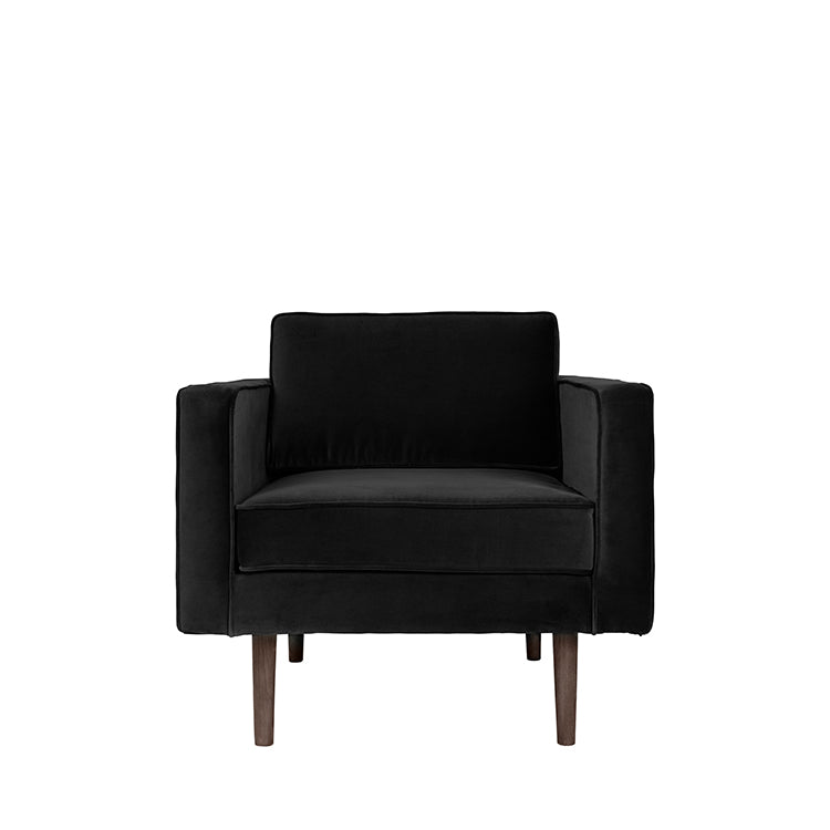 Produktbillede af BROSTE CPH LOUNGE STOL "WIND" SORT 88 i premium kvalitet