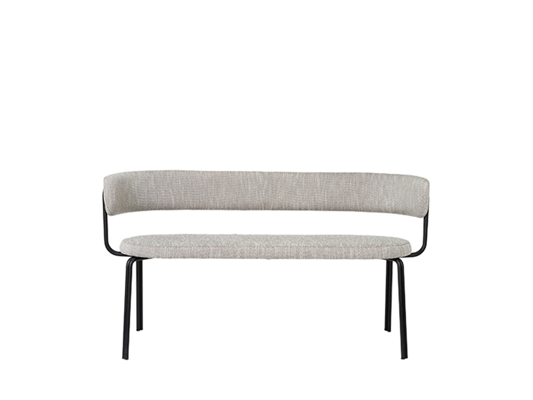 Produktbillede af Broste CPH "ODA" bænk tekstil sort 140 i premium kvalitet