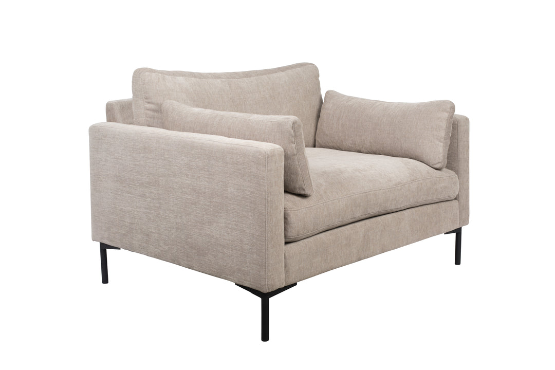 ZUIVER Summer Love Seat m. armlæn beige polyester og stål