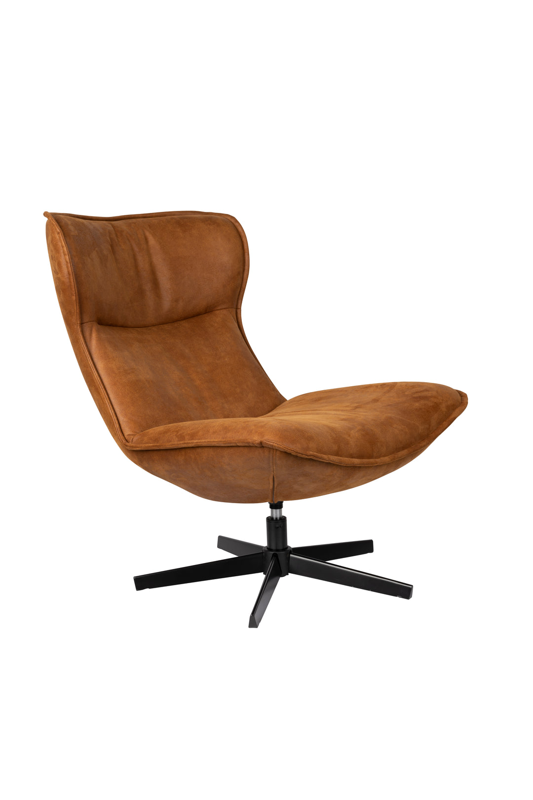 WHITE LABEL LIVING John drejestol cognac kunstlæder og metal