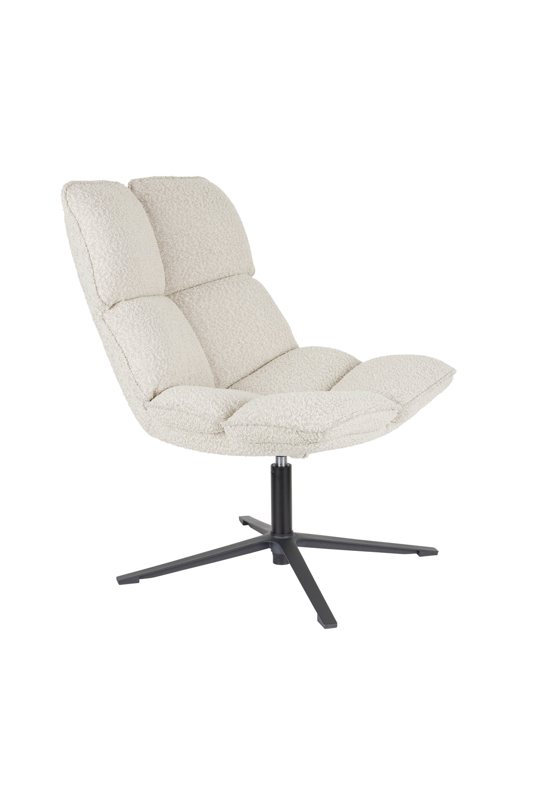 WHITE LABEL LIVING Bros loungestol lysegrå polyester og metal