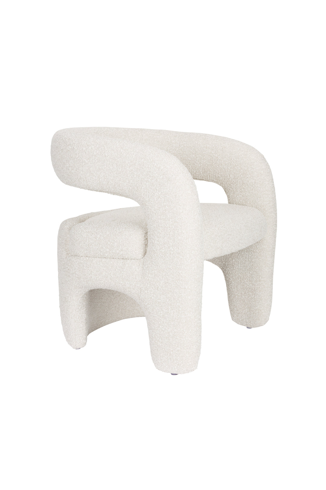 WHITE LABEL LIVING Nova loungestol m. armlæn hvid polyester