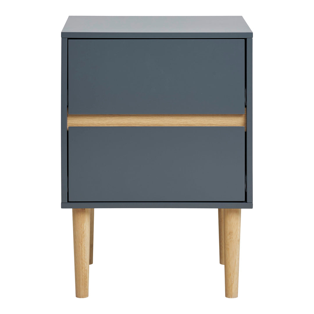 HOUSE NORDIC Bisley sidebord m. 2 skuffer mørkegrå MDF og fyrretræ 40x35