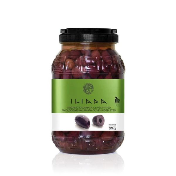 Produktbillede af Kalamata Oliven Uden Sten Øko Sp 3,1 Kg på tilbud i brug