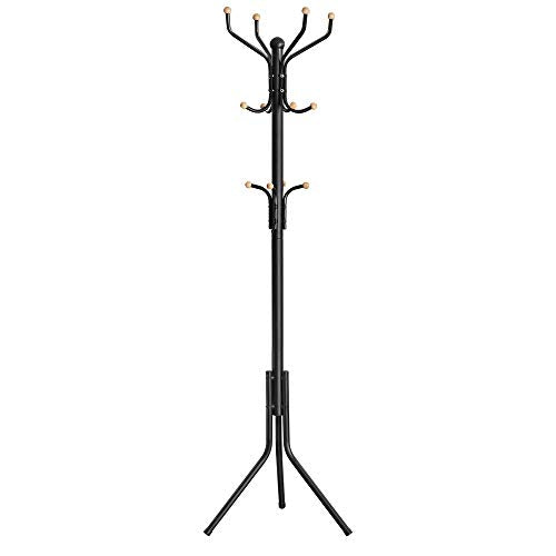 SONGMICS stumtjener m. 12 knager sort stål