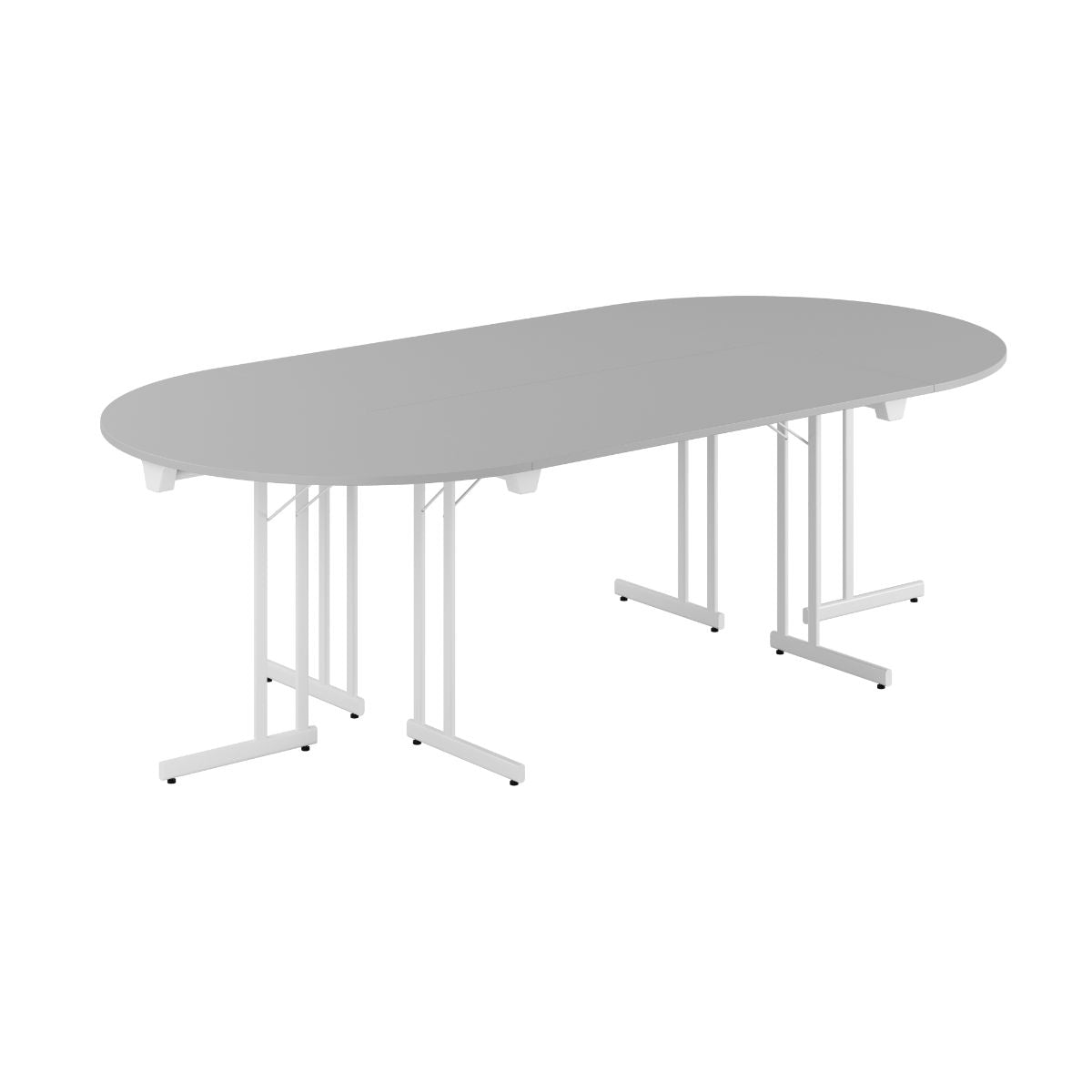Produktbillede af Konferencebord 240x120cm Sammenklappeligt bord Grå-hvid på tilbud