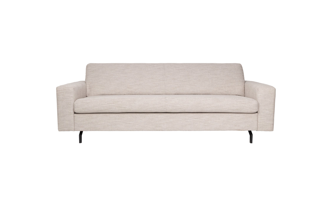 ZUIVER Jean 2,5-personers sofa latte polyester og stål