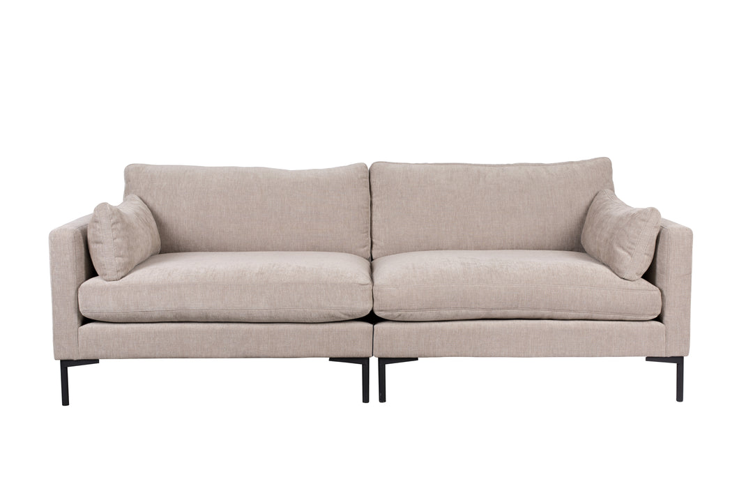 ZUIVER Sommer 3-personers sofa latte polyester og stål