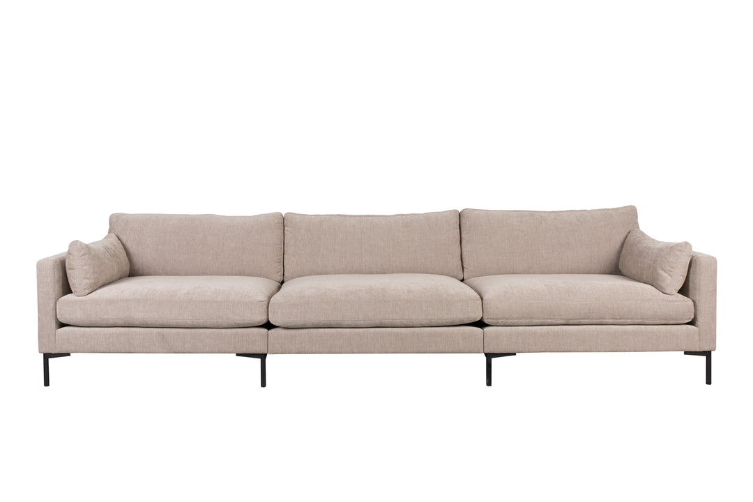 ZUIVER Sommer 4,5-personers sofa latte polyester og stål