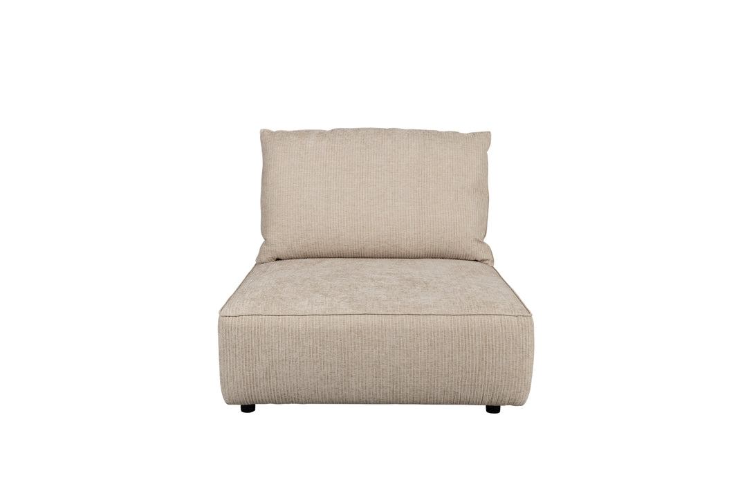 ZUIVER Hunter Sofa Element 1,5-personers m. ryg sand fløjl og plast