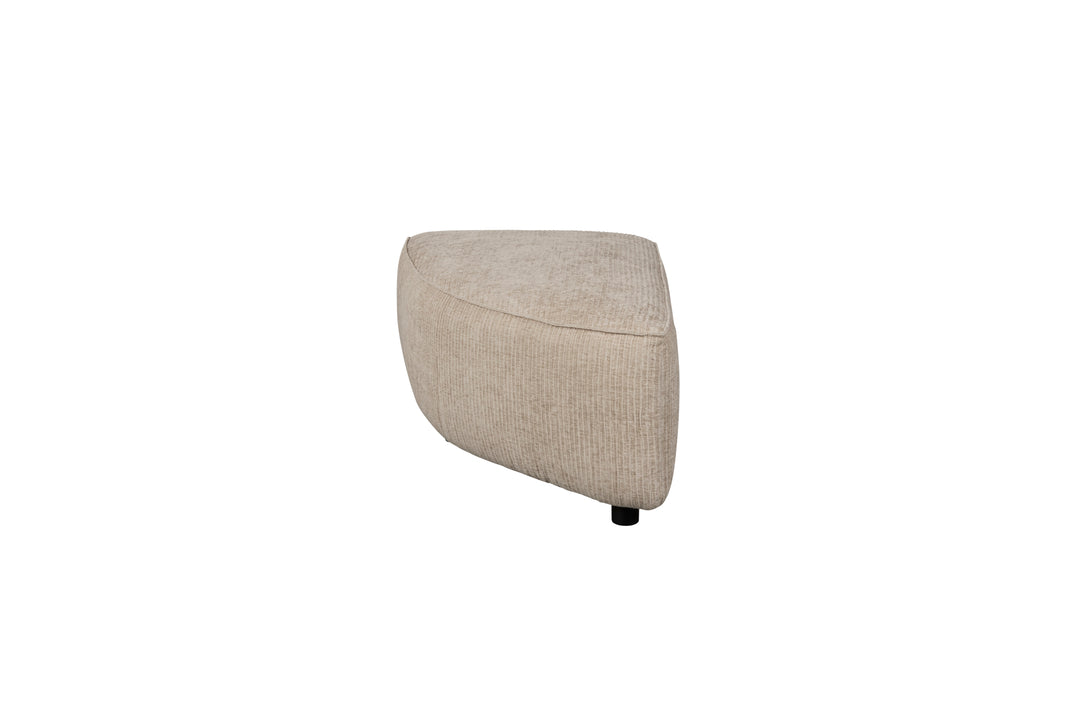 Produktbillede af ZUIVER Hunter Sofa element Pie Puf Venstre sand fløjl og plast i premium kvalitet