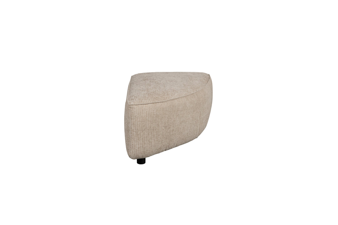 Produktbillede af ZUIVER Hunter Sofa element Pie Puf Højre sand fløjl og plast i premium kvalitet