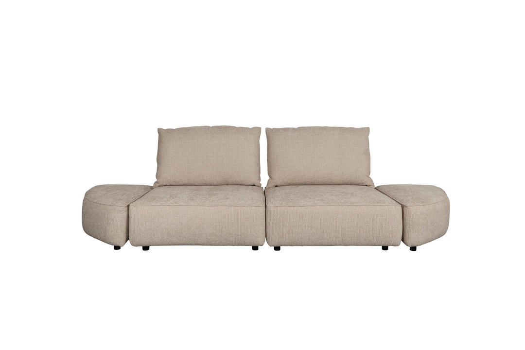ZUIVER Hunter 3-personers sofa sand fløjl og plast
