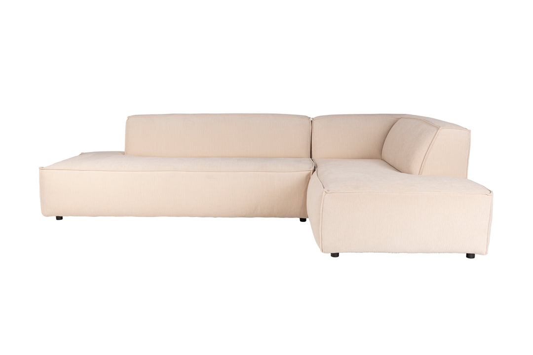 ZUIVER Fed Freddy Rib hjørnesofa Højre natur fløjl polyester og plast