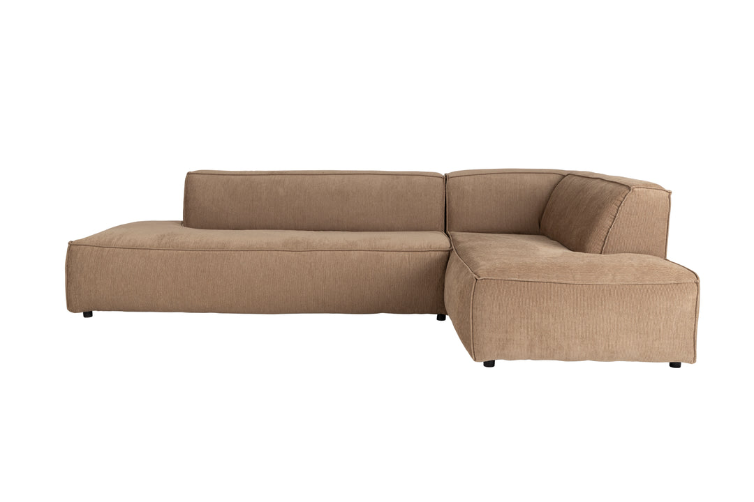 ZUIVER Fed Freddy Rib hjørnesofa Højre caramel fløjl polyester og plast
