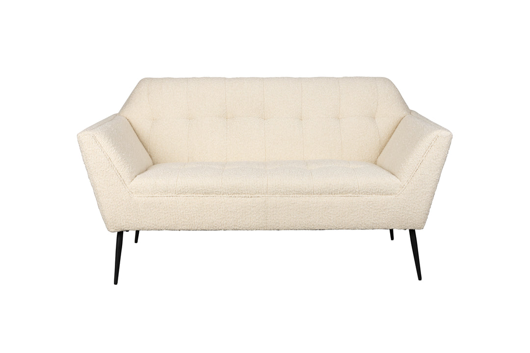 DUTCHBONE Kate 2-pers. sofa beige bouclé stof og sort jern