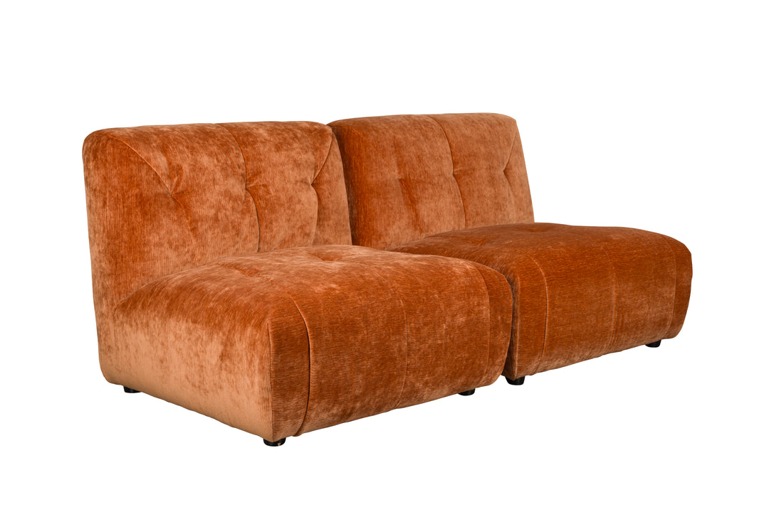 DUTCHBONE Giada 2-pers. modul sofa terracotta fløjl