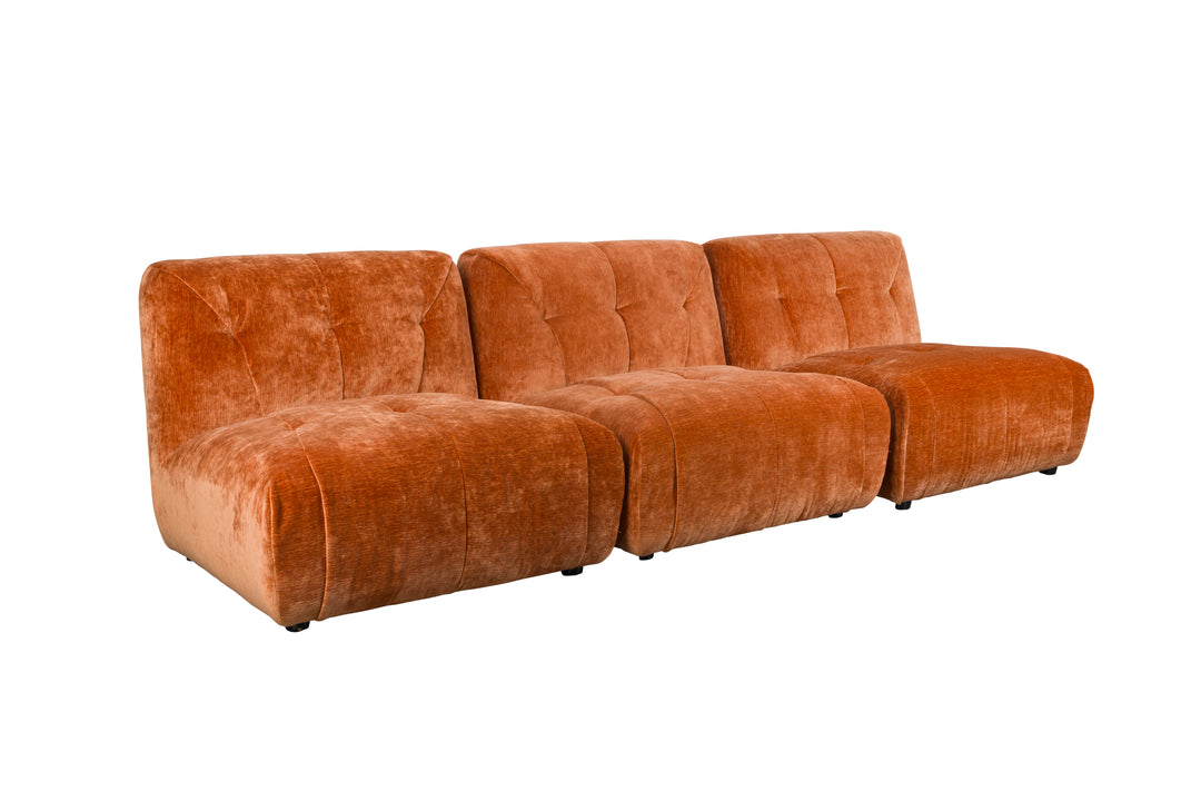 DUTCHBONE Giada 3-pers. modul sofa terracotta fløjl