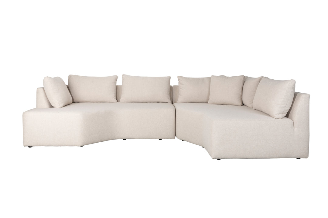 ZUIVER Prosper modulsofa højre beige polyester