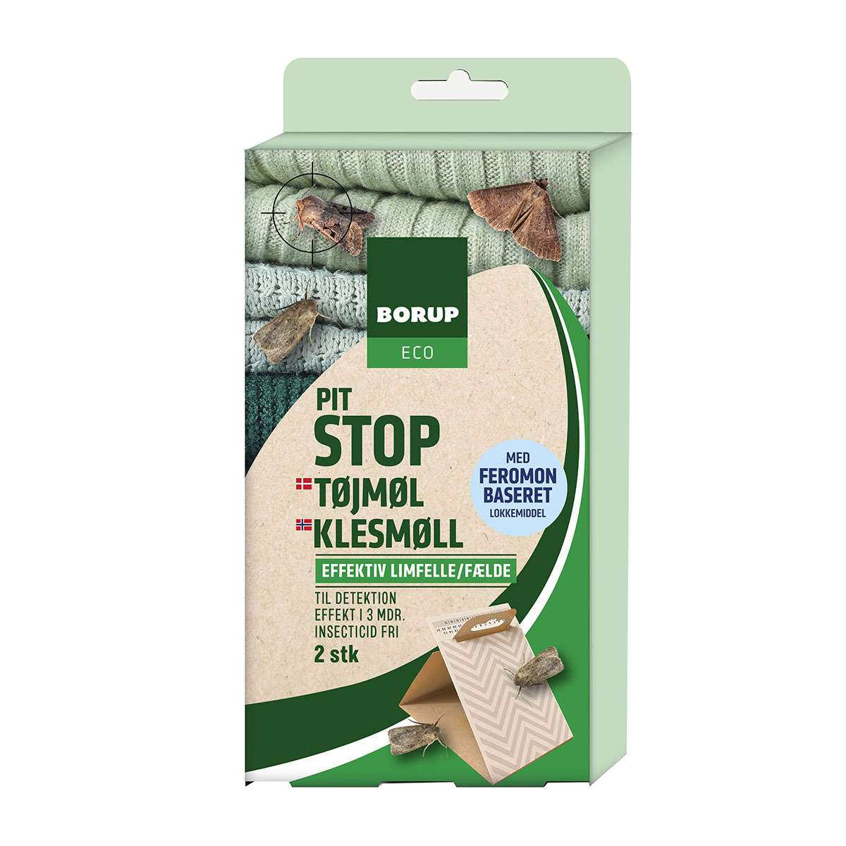 Produktbillede af Mølfælde Tøjmøl Stop 2 stk på tilbud i høj kvalitet