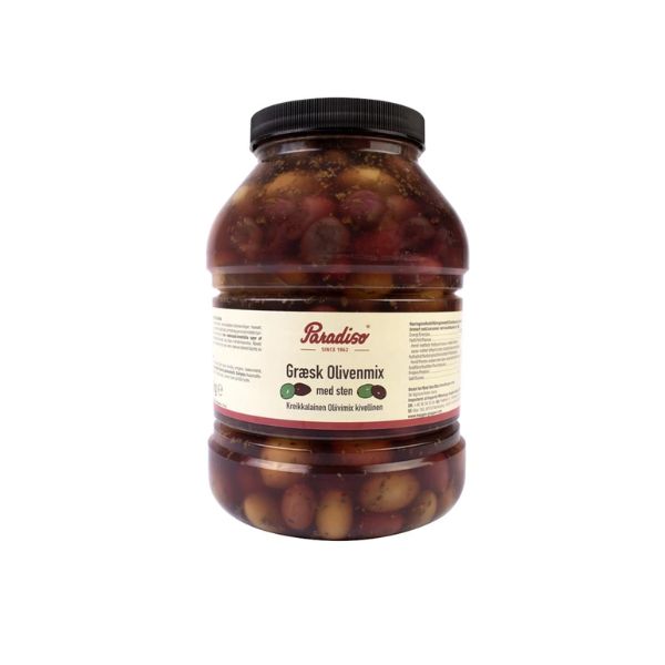 Produktbillede af Olivenmix Græsk M/sten Gl 2,3 Kg på tilbud i premium kvalitet
