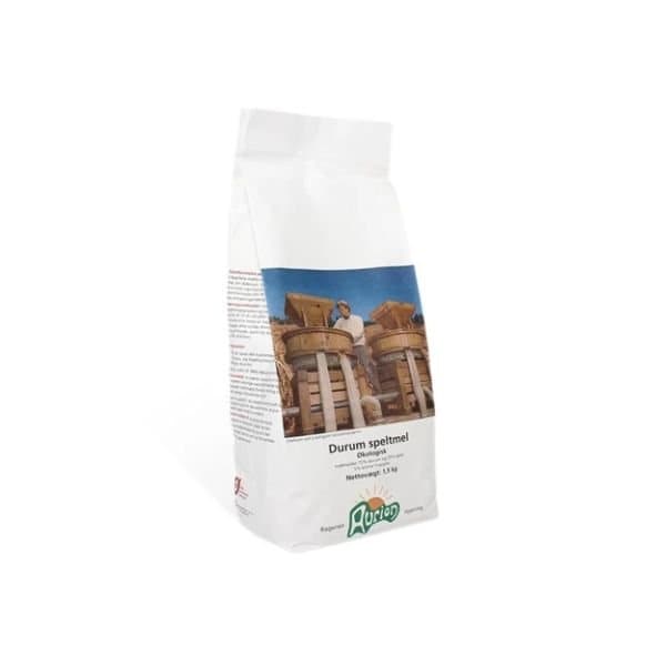 Durummel/spelt 75/25 Øko Aurion 1,5kg ❤ Kæmpe udvalg i Aurion ❤ Billig fragt og hurtig levering 2 - 5 hverdage - Varenummer: BAR-671300 / Ean: '05707293007659 på lager - Udsalg på Delikatesser Kolonial Mel & kerner Spar op til 62% - Over 324 kendte brands på udsalg