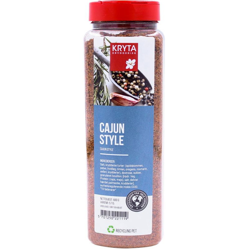 Produktbillede af Cajun Stil Krydderi 600 g på tilbud i premium kvalitet