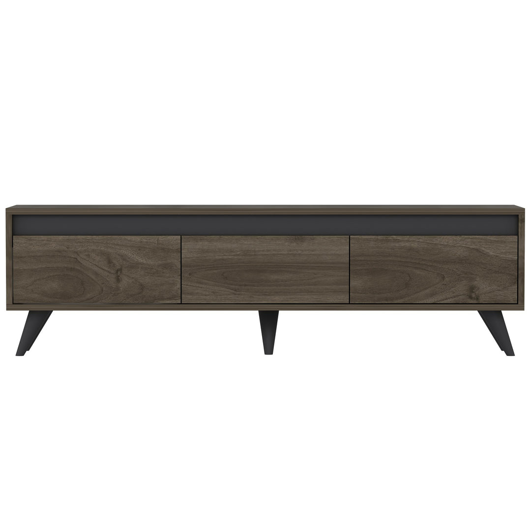 NORDVÄRK Century TV-bord m. 3 låger valnød melamin og PVC 150x30