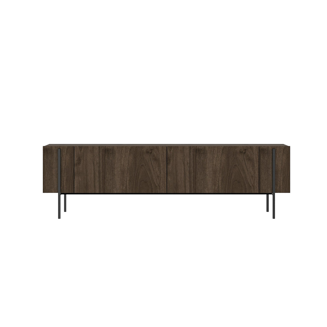 NORDVÄRK Herman TV-bord m. 2 låger valnød melamin 160x31,4