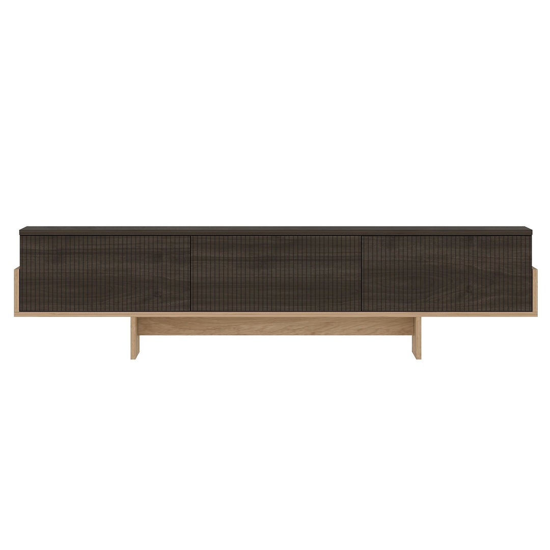NORDVÄRK Hege TV-bord m. 3 låger valnød melamin og Sapphire Oak 180x30