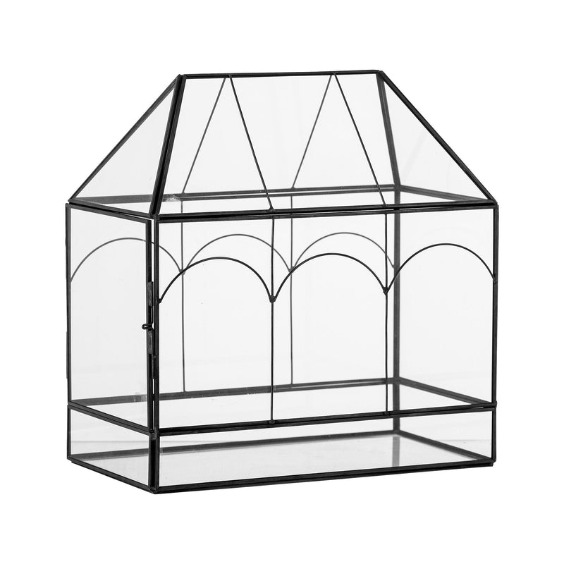 Bloomingville - Ianto Displaykasse, Sort, Glas H26 cm ❤ Stort online udvalg i Bloomingville ❤ Billig fragt og hurtig levering 2 - 5 hverdage ❤ Varenummer: BGH-47272429945162 / Ean: &